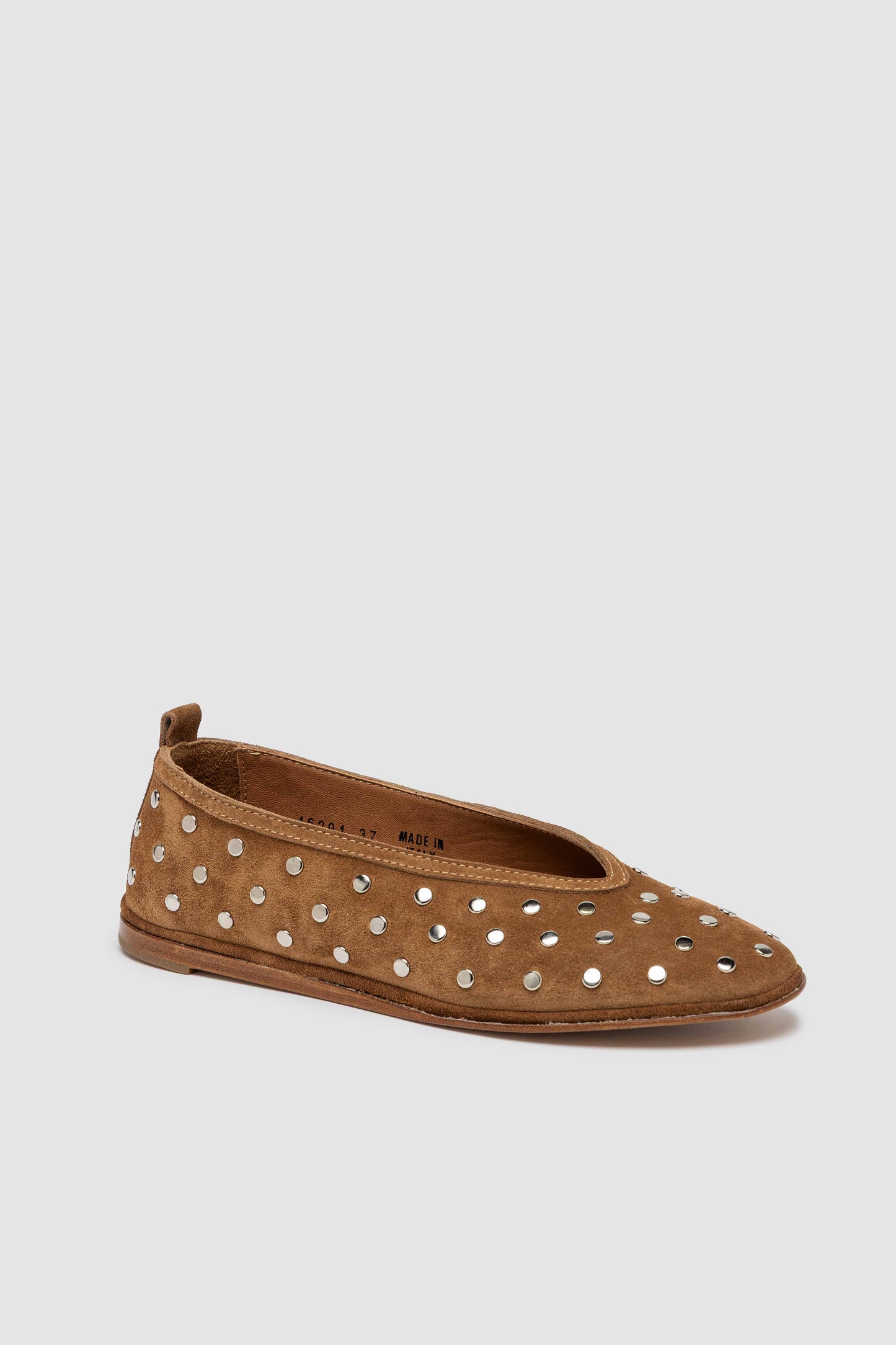 PARRY STUDS EN DAIM MARRON